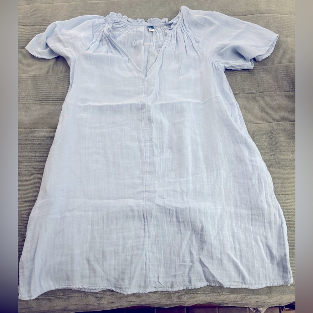 Old Navy Light Blue Ruffled Top